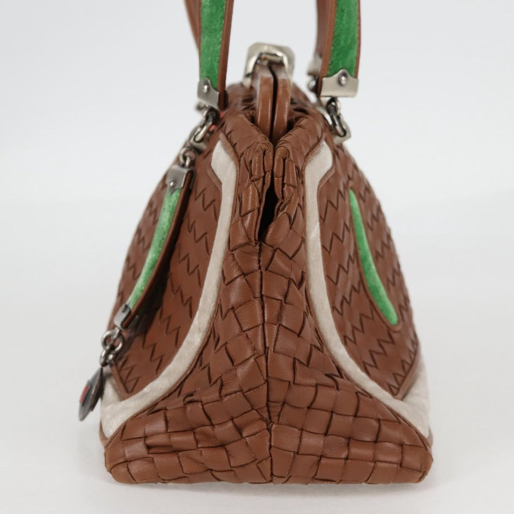 Bottega Veneta Intrecciato Leather Brown Leather Handbag
