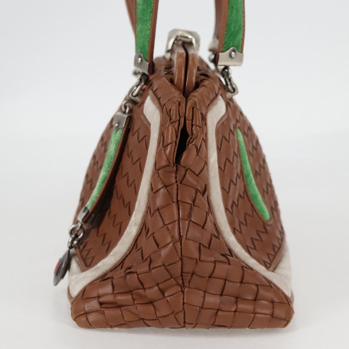 Bottega Veneta Intrecciato Leather Brown Leather Handbag