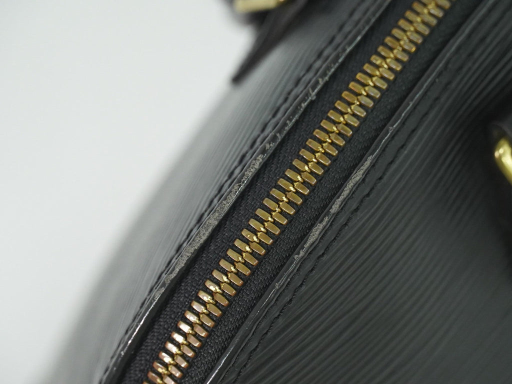 Louis Vuitton Alma Handbag Epi Leather Black Leather Handbag