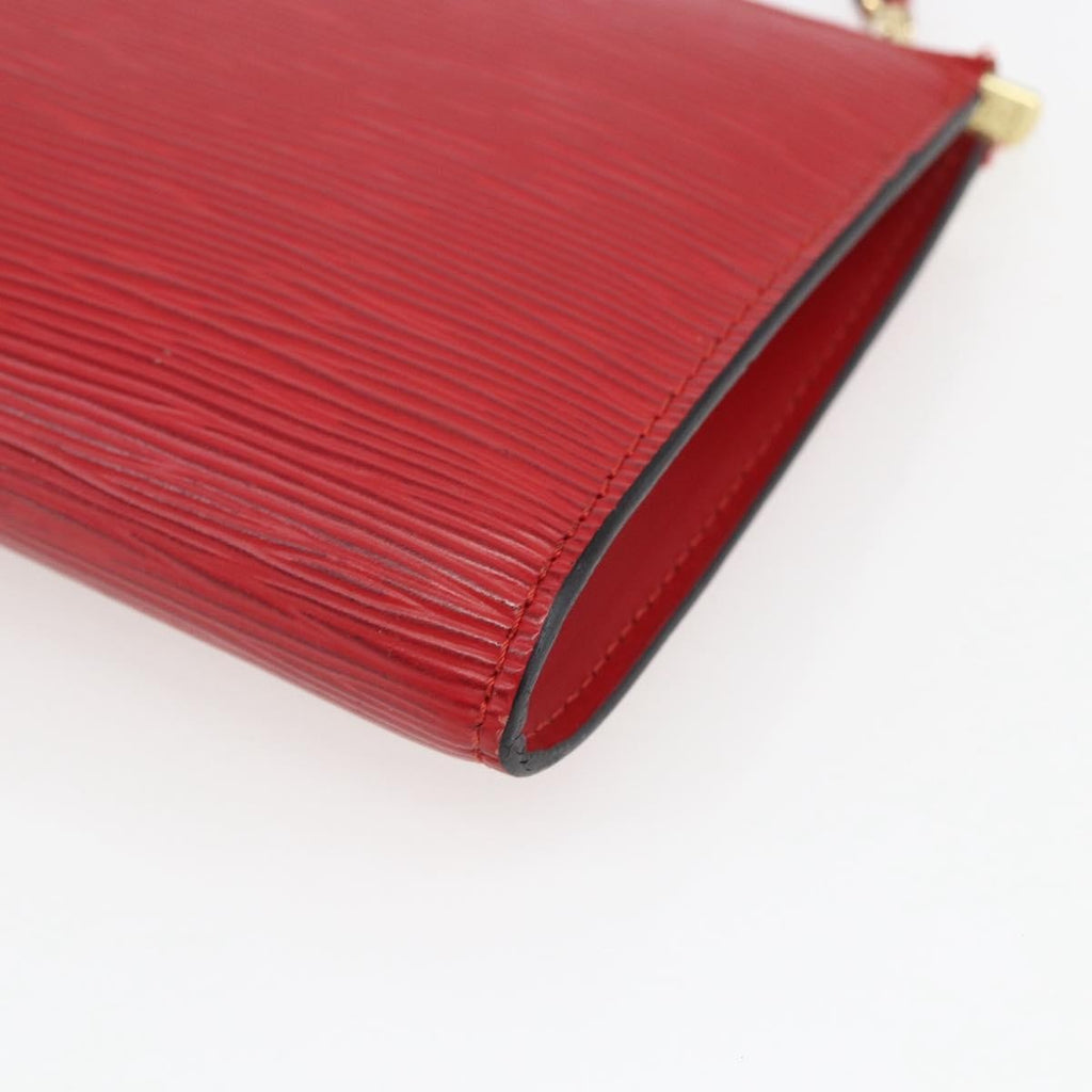 Louis Vuitton Pochette Accessoires Epi Leather Red Leather Clutche & Pouche Bag
