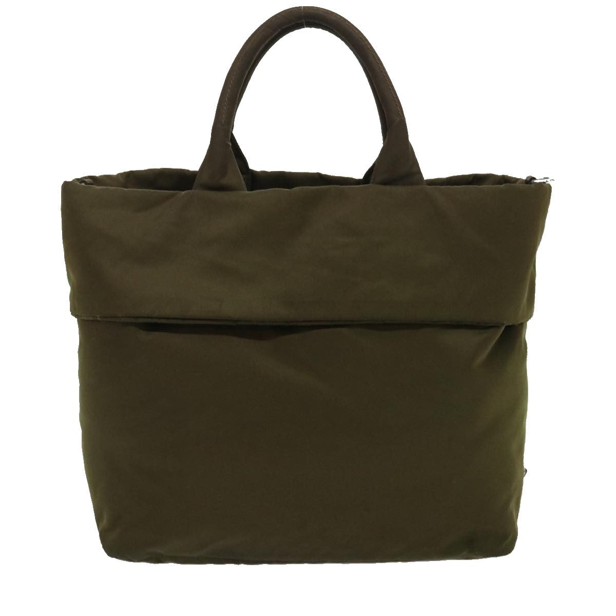 Prada Convertible Double Tote Tessuto Khaki Nylon Tote Bag Bag