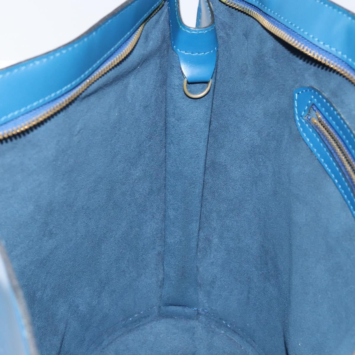 Louis Vuitton Saint Jacques Handbag Epi Leather Blue Leather Shoulder Bag