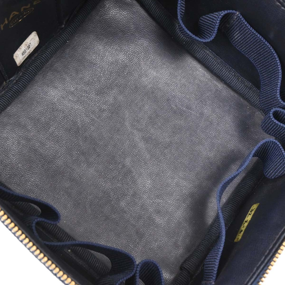 Chanel Vintage Cc Vanity Case Denim Blue Denim_Jeans Handbag