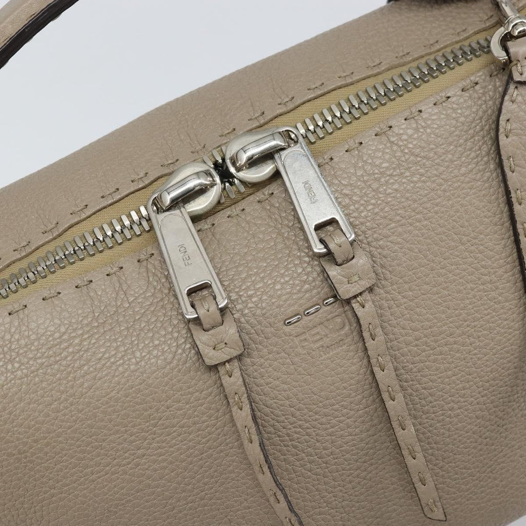 Fendi Selleria Lei Bag Leather Gray Leather Handbag