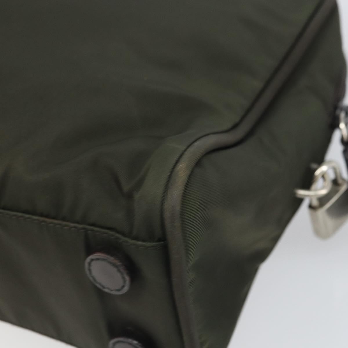 Prada Zip Around Tote Tessuto Khaki Nylon Handbag