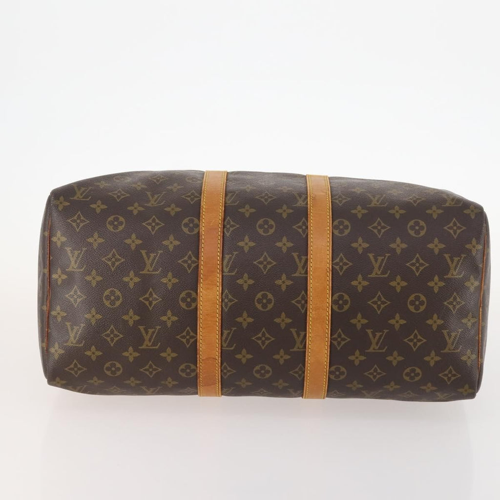 Louis Vuitton Keepall Bag Monogram Canvas Brown Canvas Travel Bag