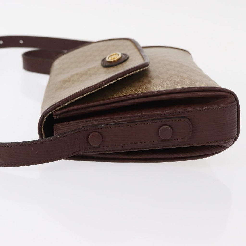 Celine Vintage Macadam Shoulder Bag Canvas And Leather Beige Canvas Shoulder Bag Bag
