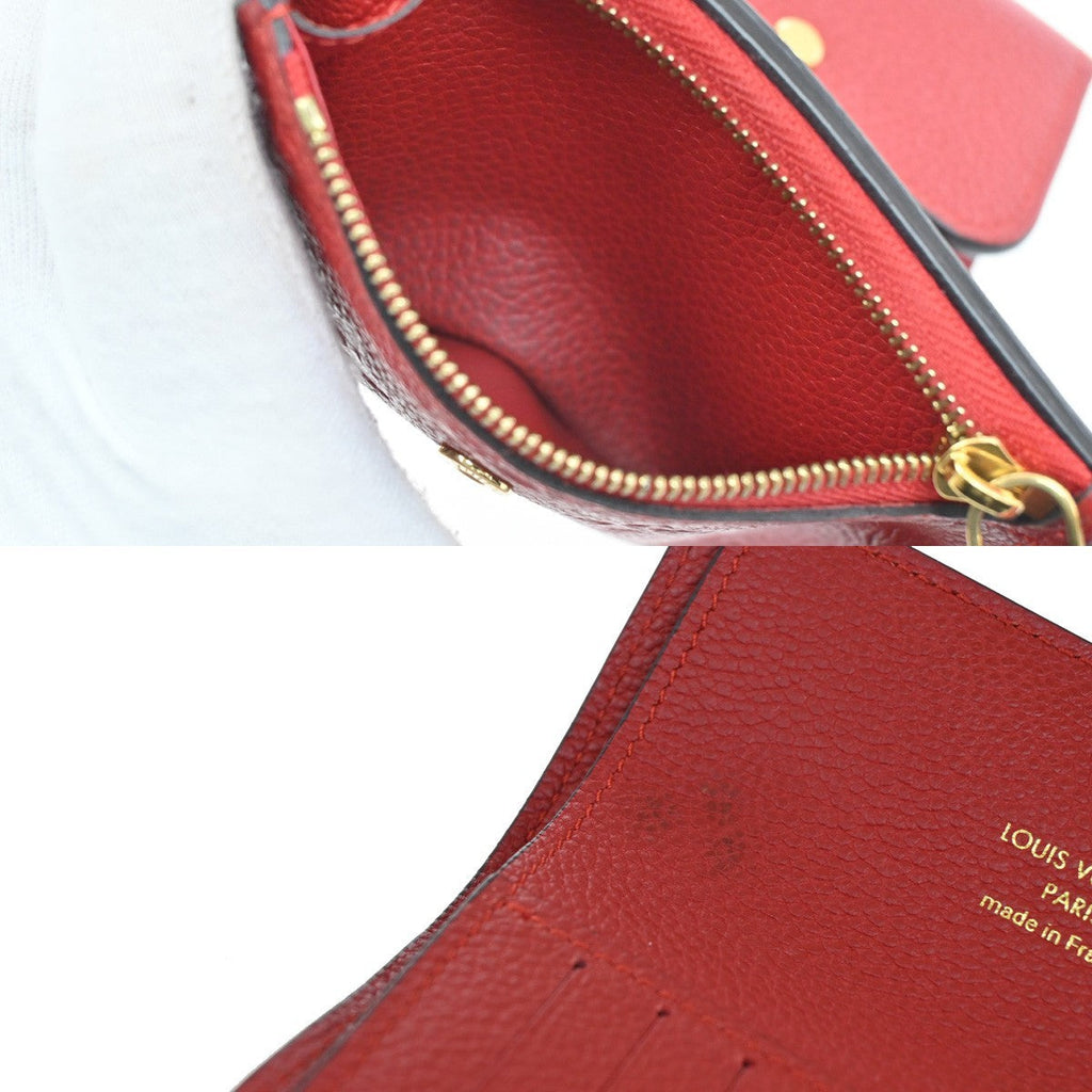 Louis Vuitton Pont Neuf Wallet Monogram Empreinte Leather Red Leather Wallets Accessory