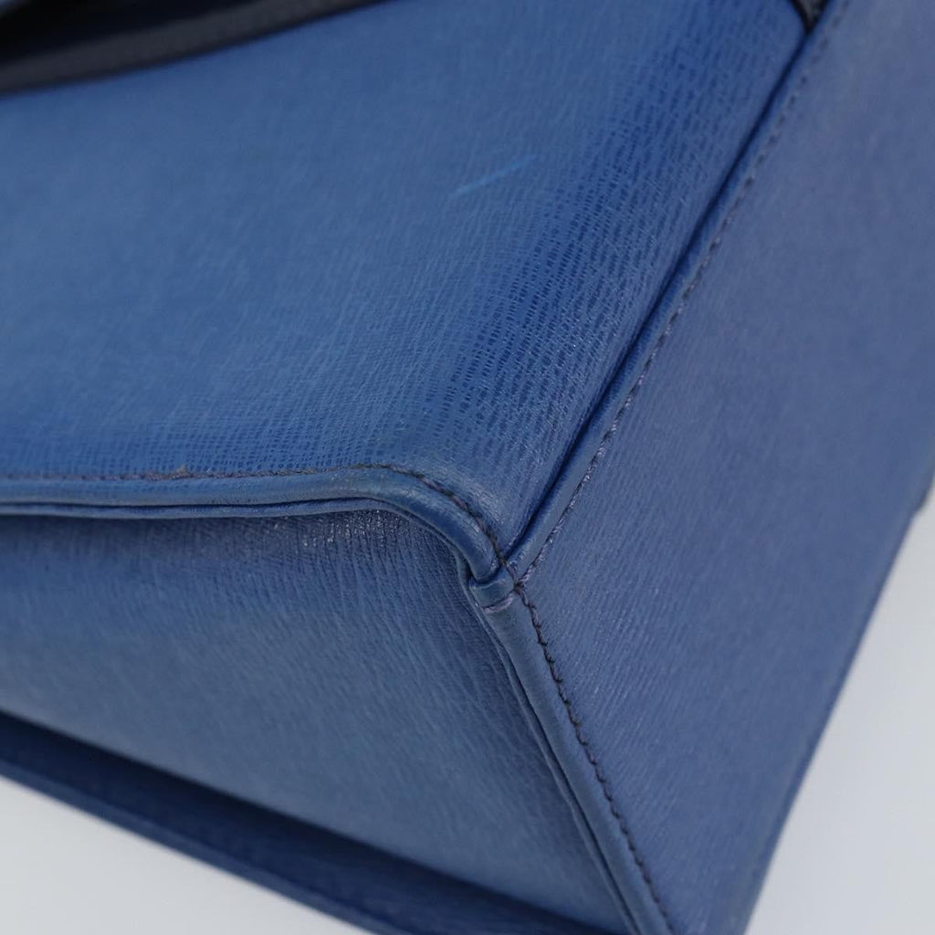 Burberry Vintage Handbag Leather Blue Leather Handbag