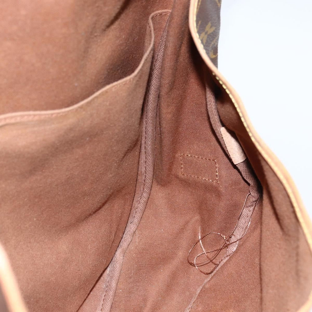 Louis Vuitton Saumur Handbag Monogram Canvas Brown Canvas Shoulder Bag