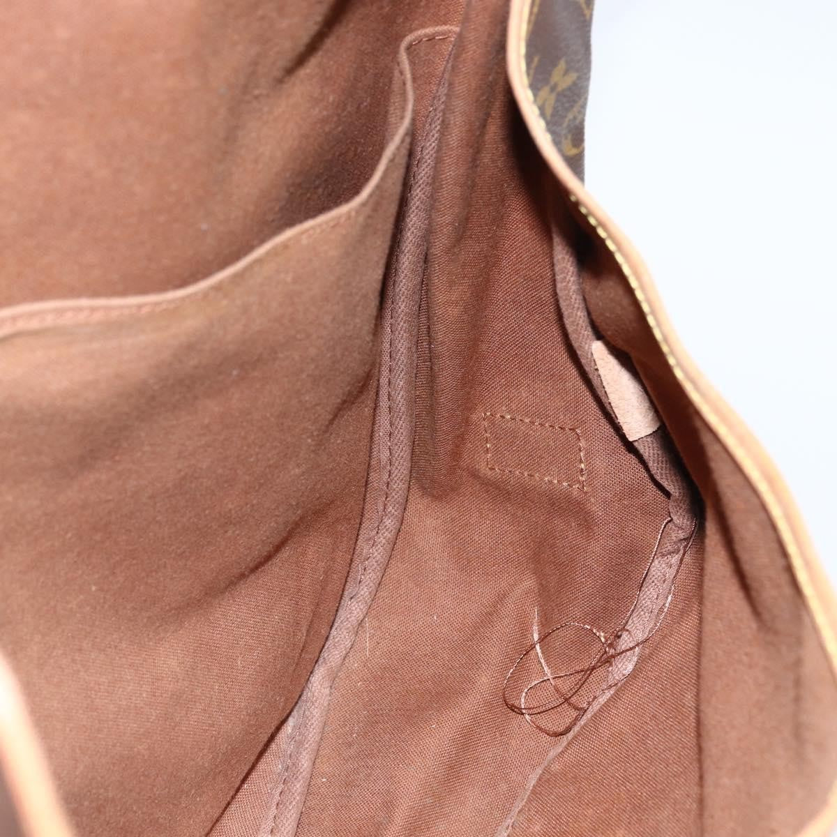 Louis Vuitton Saumur Handbag Monogram Canvas Brown Canvas Shoulder Bag
