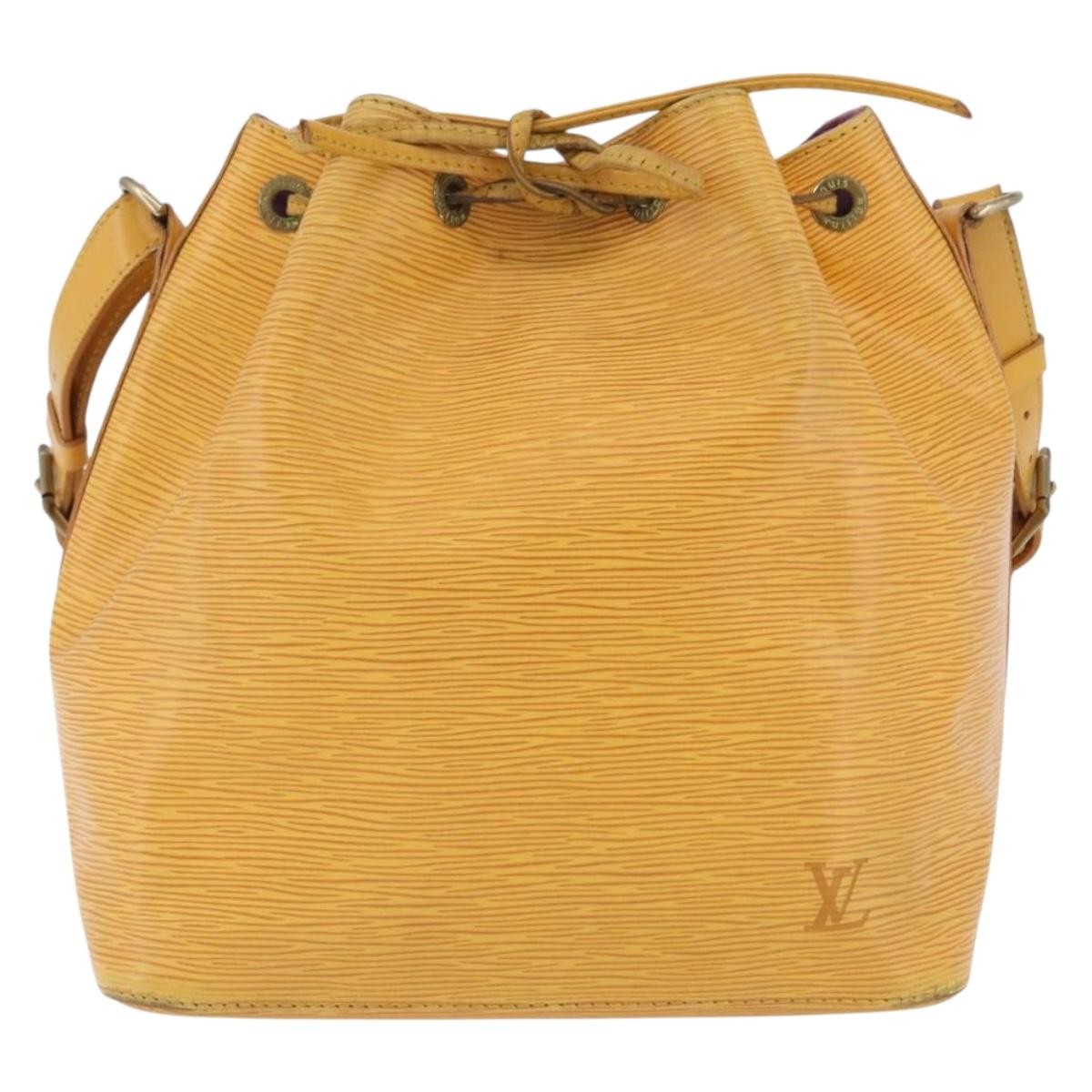 Louis Vuitton Petit Noe Handbag Epi Leather Yellow Leather Shoulder Bag