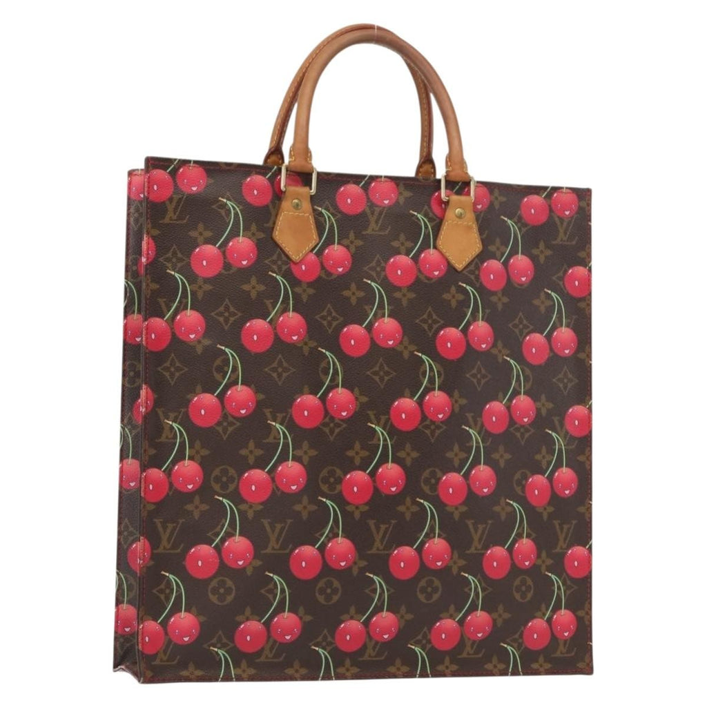 Louis Vuitton Sac Plat Bag Limited Edition Monogram Cerises Brown Canvas Handbag