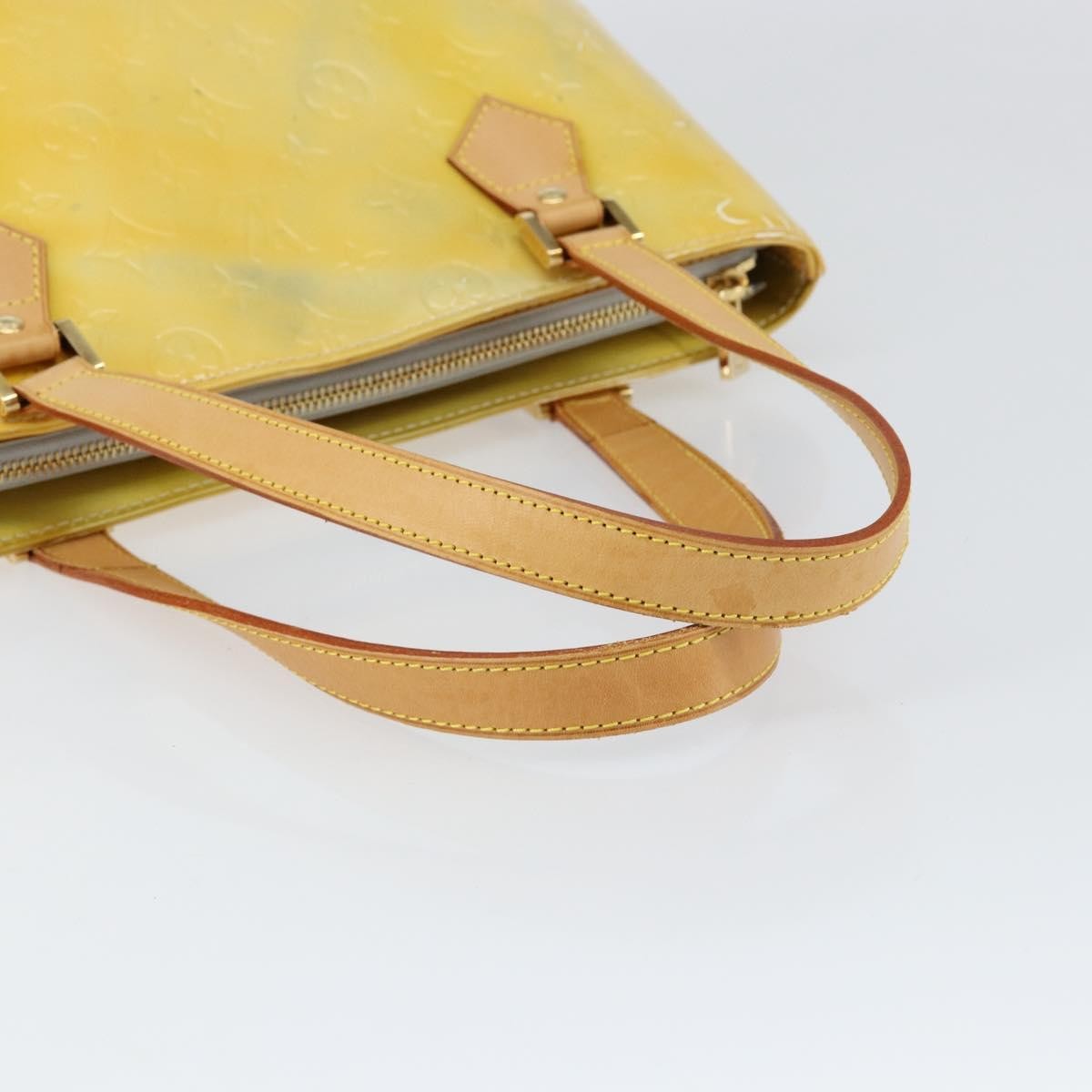 Louis Vuitton Houston Handbag Monogram Vernis Yellow Patent_Leather Tote Bag