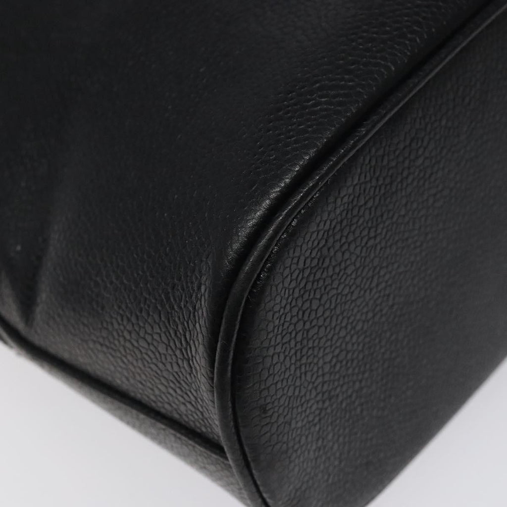 Chanel Vintage Cc Dome Bag Caviar Black Calfskin Handbag