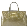Louis Vuitton Wilshire Handbag Monogram Vernis Gray Patent_Leather Tote Bag