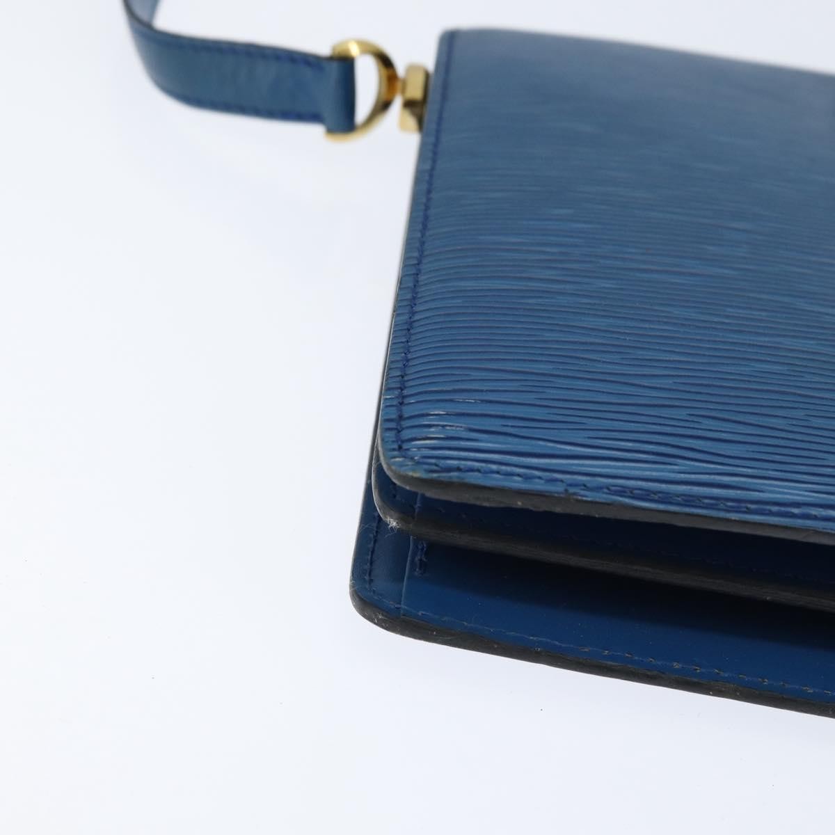 Louis Vuitton Capucines Shoulder Bag Epi Leather Blue Leather Shoulder Bag