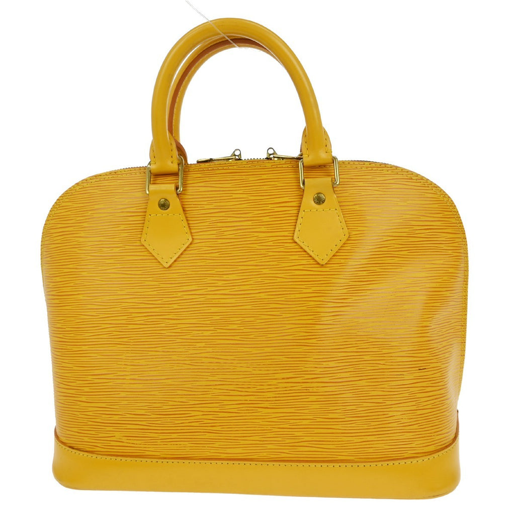 Louis Vuitton Alma Handbag Epi Leather Yellow Leather Handbag