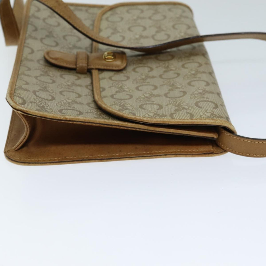 Celine C Macadam Shoulder Bag Canvas Beige Canvas Shoulder Bag Bag