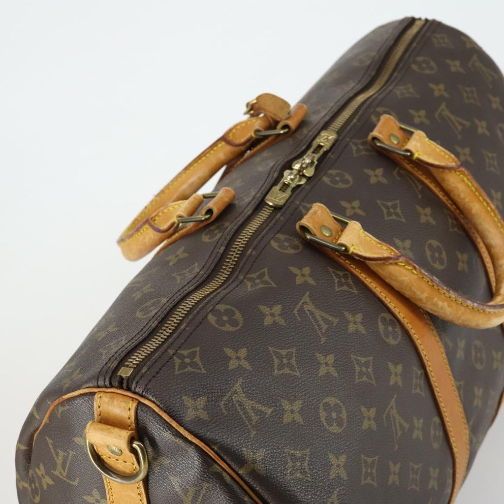 Louis Vuitton Keepall Bandouliere Bag Monogram Canvas Brown Canvas Travel Bag