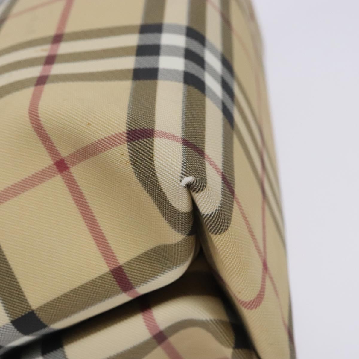 Burberry Nova Check Tote Canvas Check Pattern Beige Canvas Tote Bag