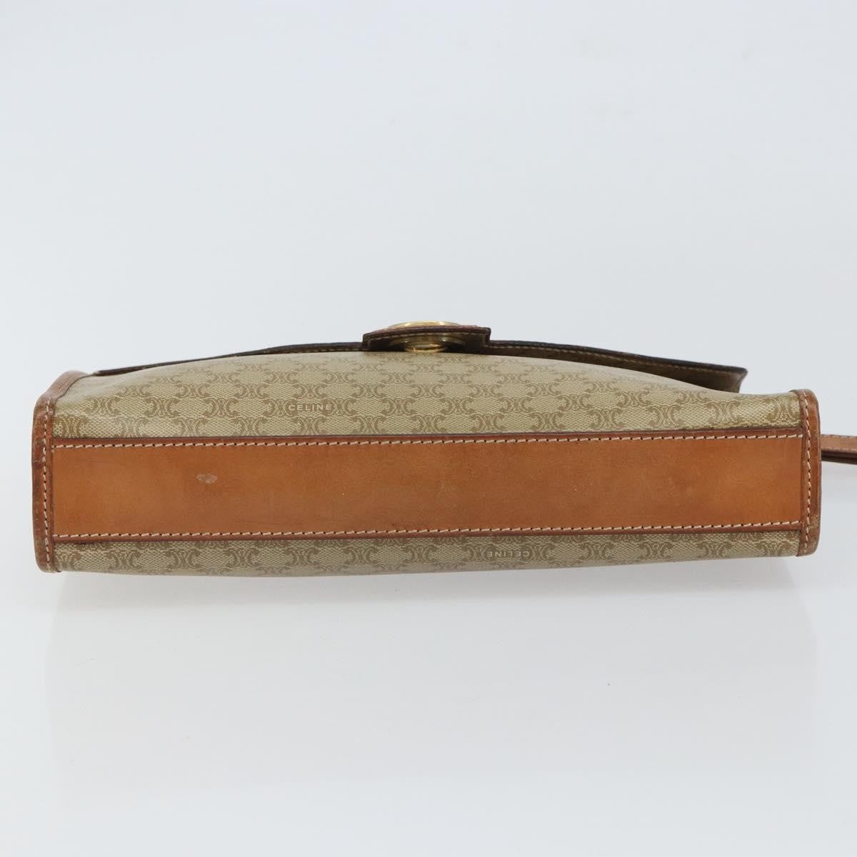 Celine Circle Logo Macadam Pouch Canvas And Leather Beige Canvas Clutche & Pouche Bag