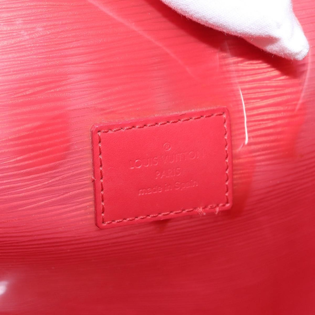 Louis Vuitton Plage Lagoon Bay Handbag Vinyl Epi Leather Red Plastic Tote Bag