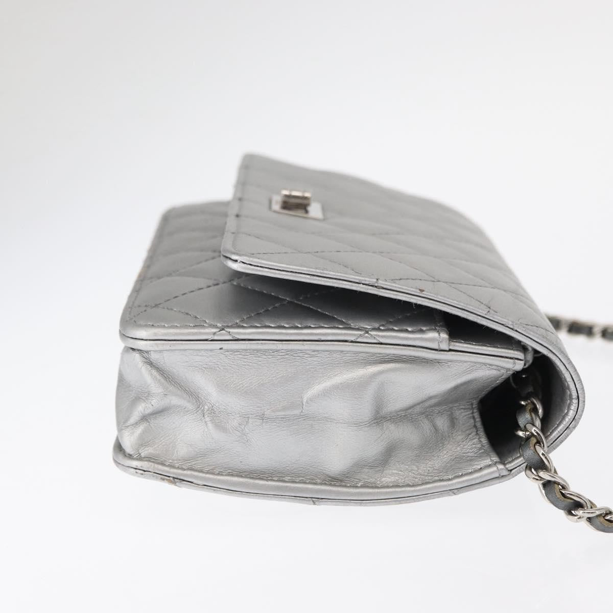 Chanel Reissue 2.55 Wallet On Chain Quilted Lambskin Silver Leather Shoulder Bag Bag