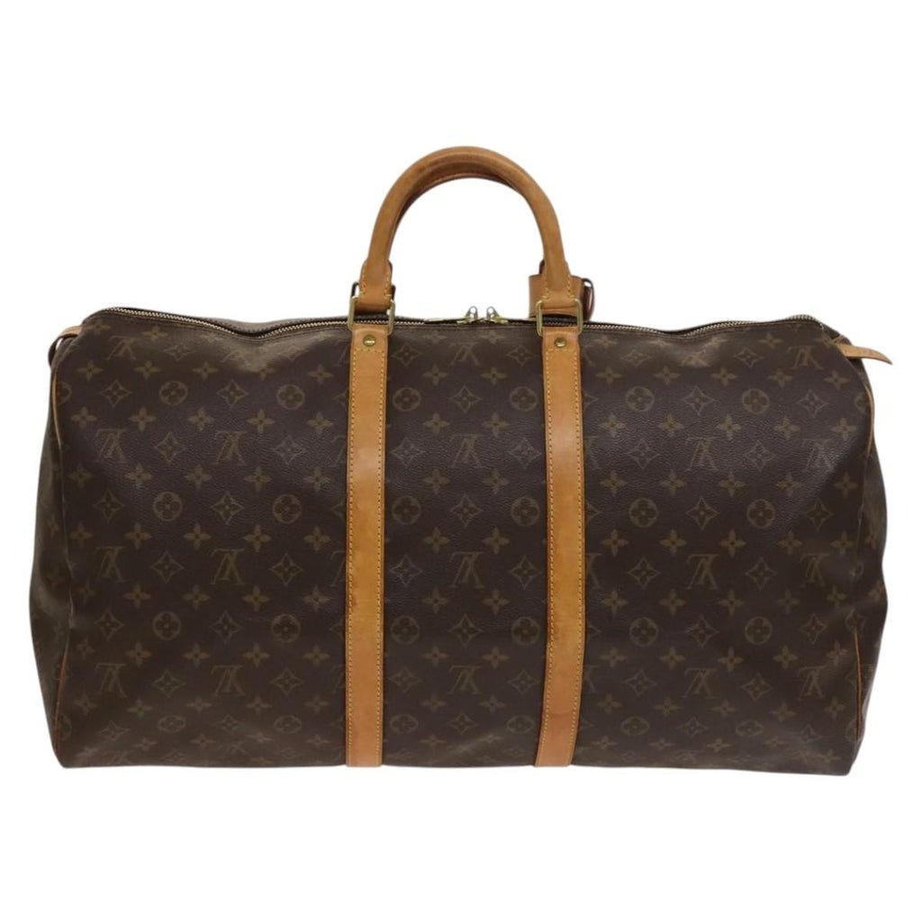 Louis Vuitton Keepall Bag Monogram Canvas Brown Canvas Travel Bag