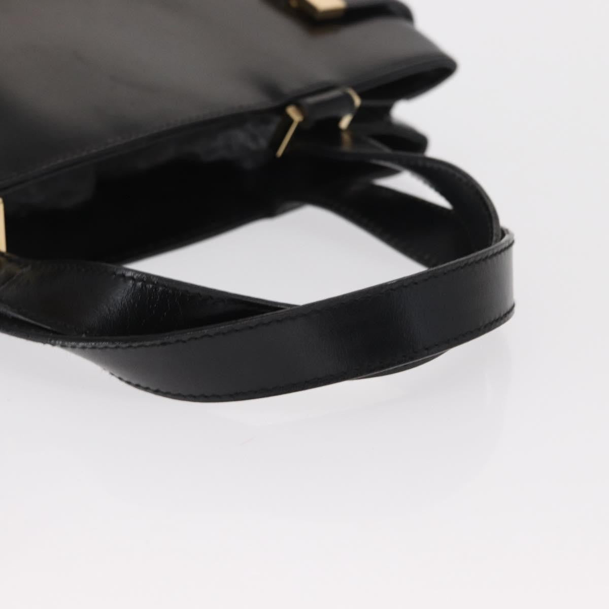 Gucci Vintage Handbag Leather Black Leather Handbag (Pre-Owned)