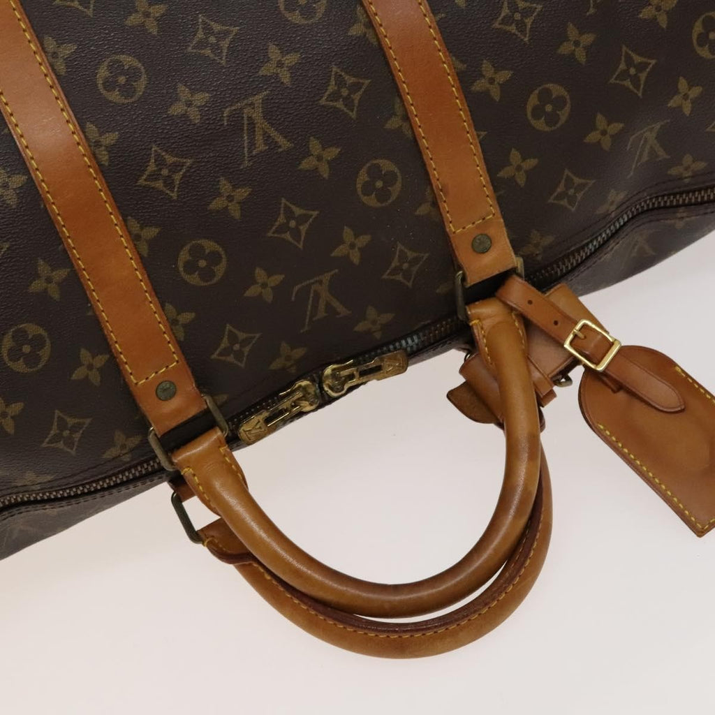Louis Vuitton Keepall Bag Monogram Canvas Brown Canvas Travel Bag