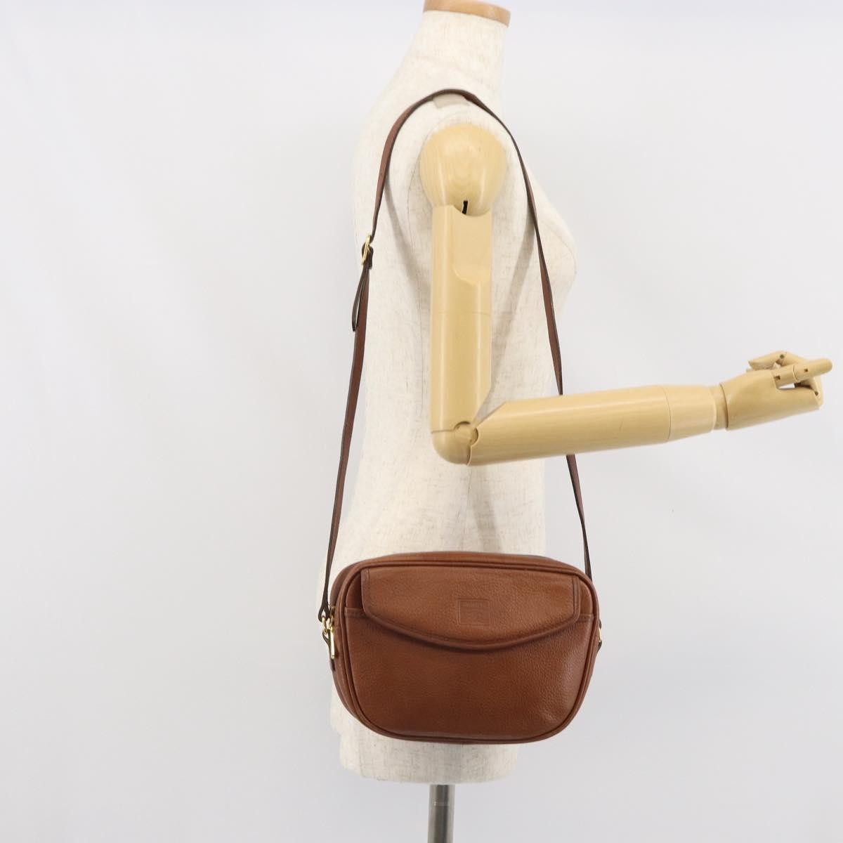 Burberry Vintage Shoulder Bag Leather Brown Leather Shoulder Bag