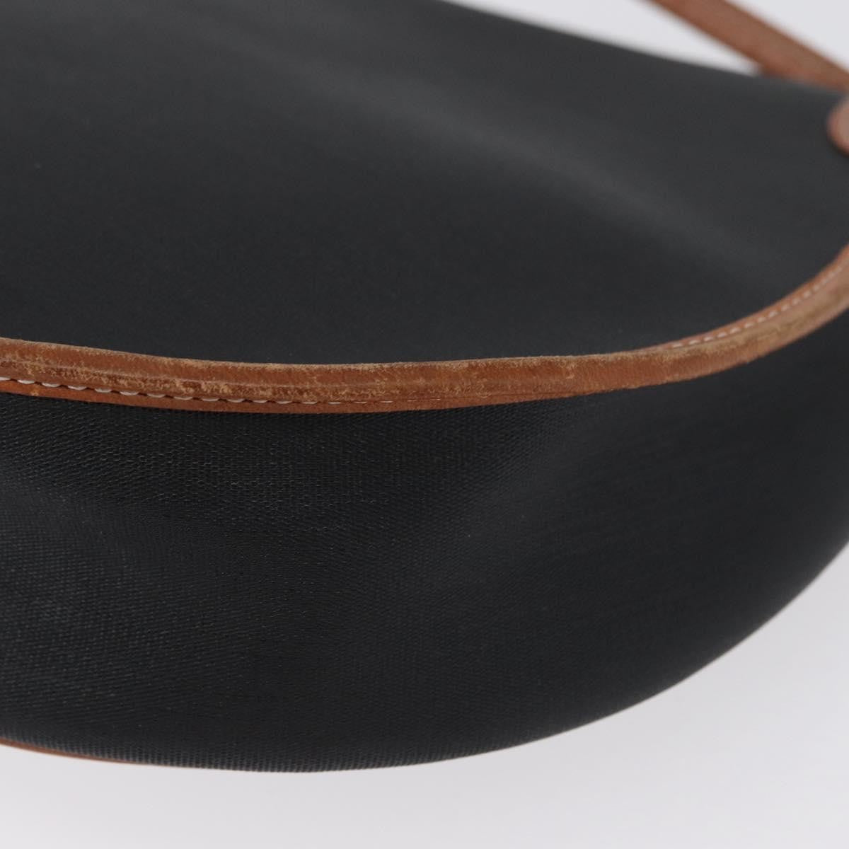 Christian Dior Vintage Shoulder Bag Canvas Black Canvas Shoulder Bag Bag (Pre-Owned)