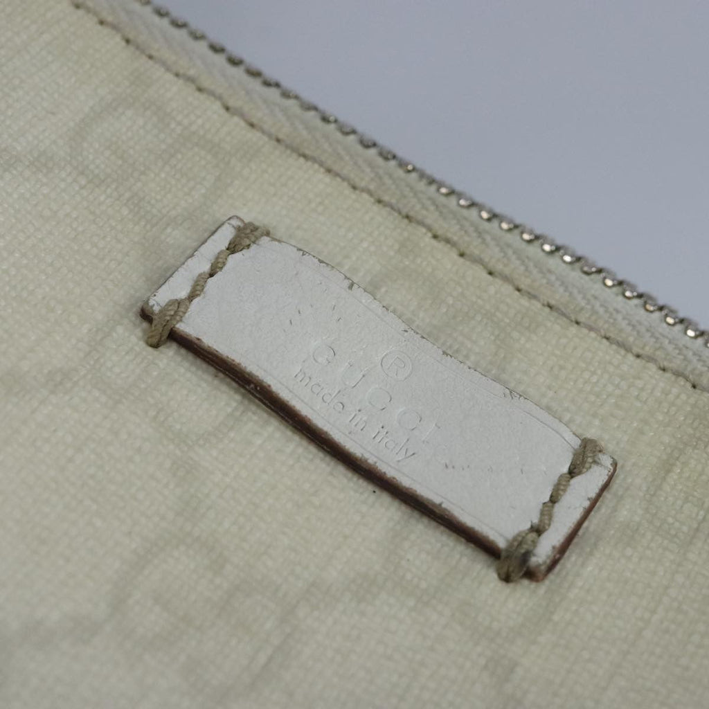 Gucci Sherry Line Shoulder Bag Canvas White Pvc Shoulder Bag Bag (Pre-Owned)