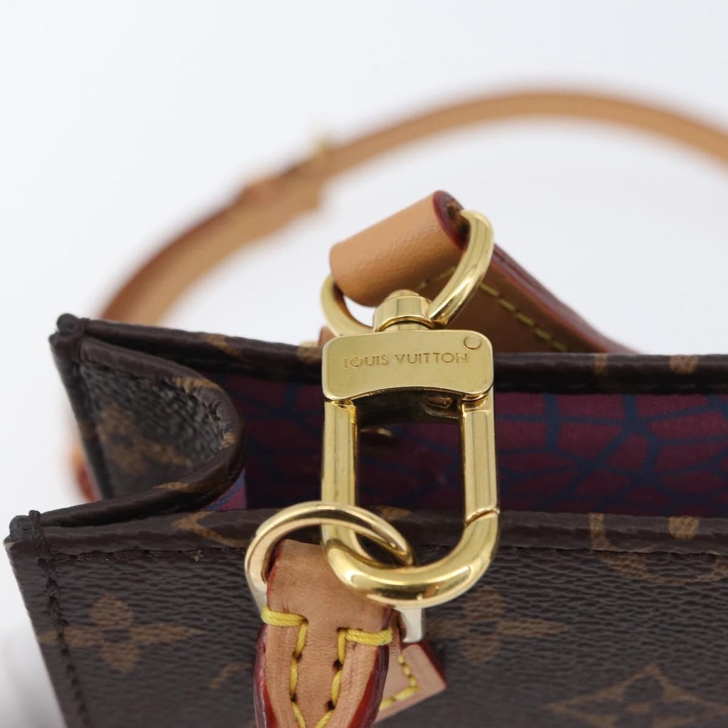 Louis Vuitton Petit Sac Plat Bag Yayoi Kusama Pumpkins Monogram Canvas Brown Canvas Handbag