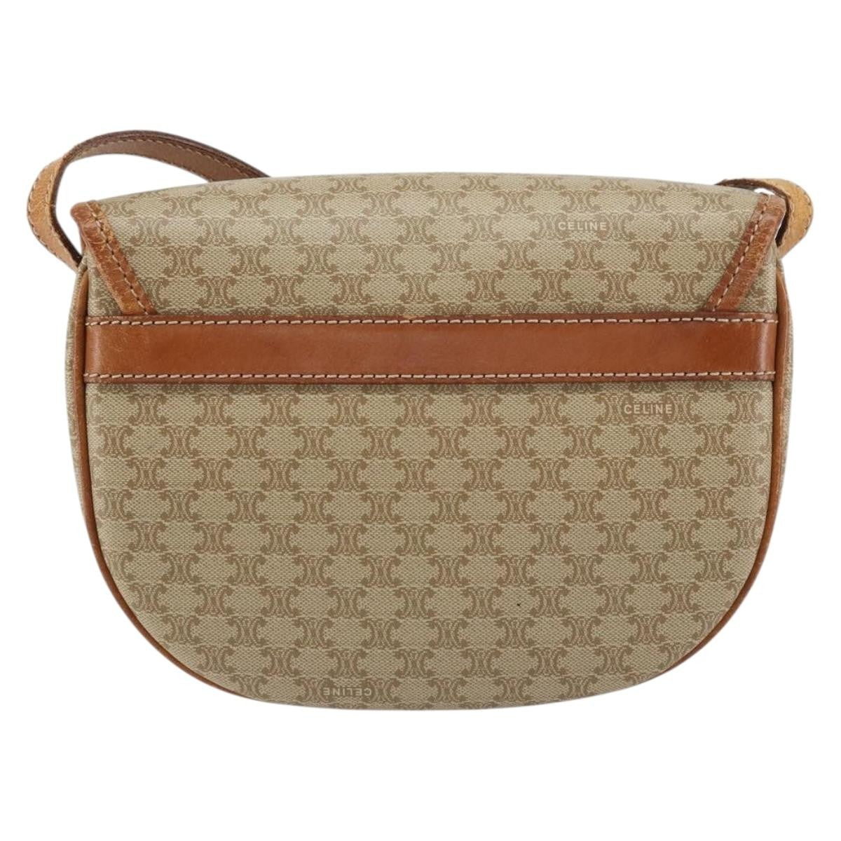 Celine Macadam Shoulder Bag Pvc Leather Beige Pvc Shoulder Bag Bag