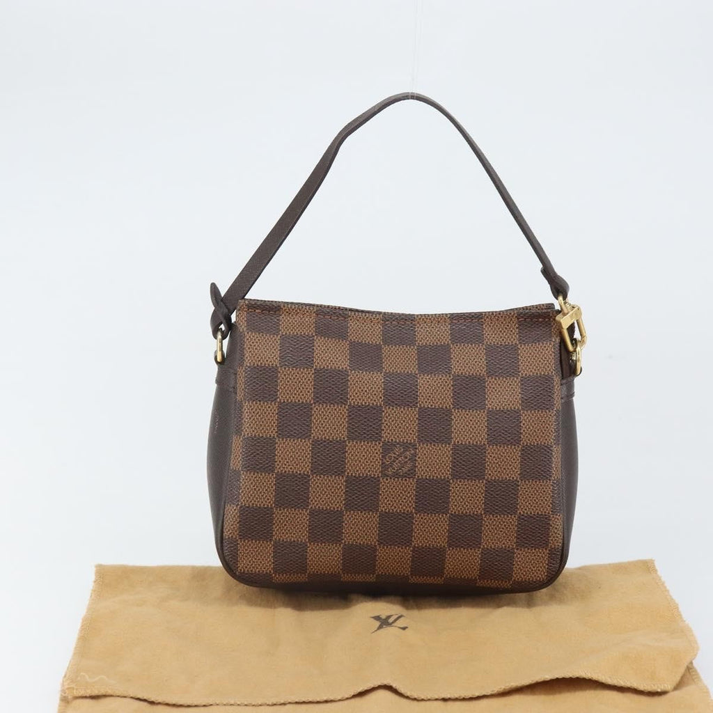 Louis Vuitton Trousse Make Up Bag Damier Canvas Brown Canvas Clutche & Pouche Bag