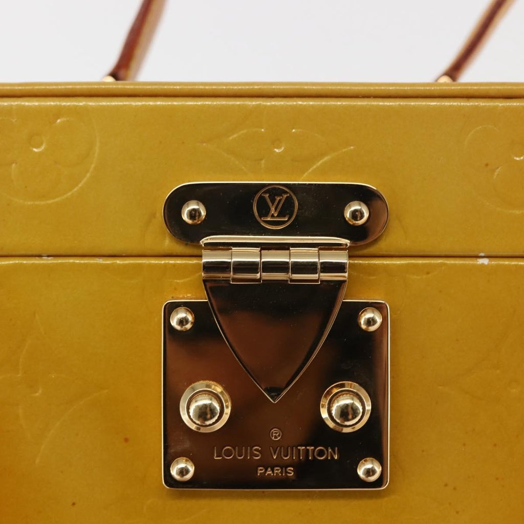 Louis Vuitton Bleecker Box Bag Monogram Vernis Beige Patent_Leather Clutche & Pouche Bag