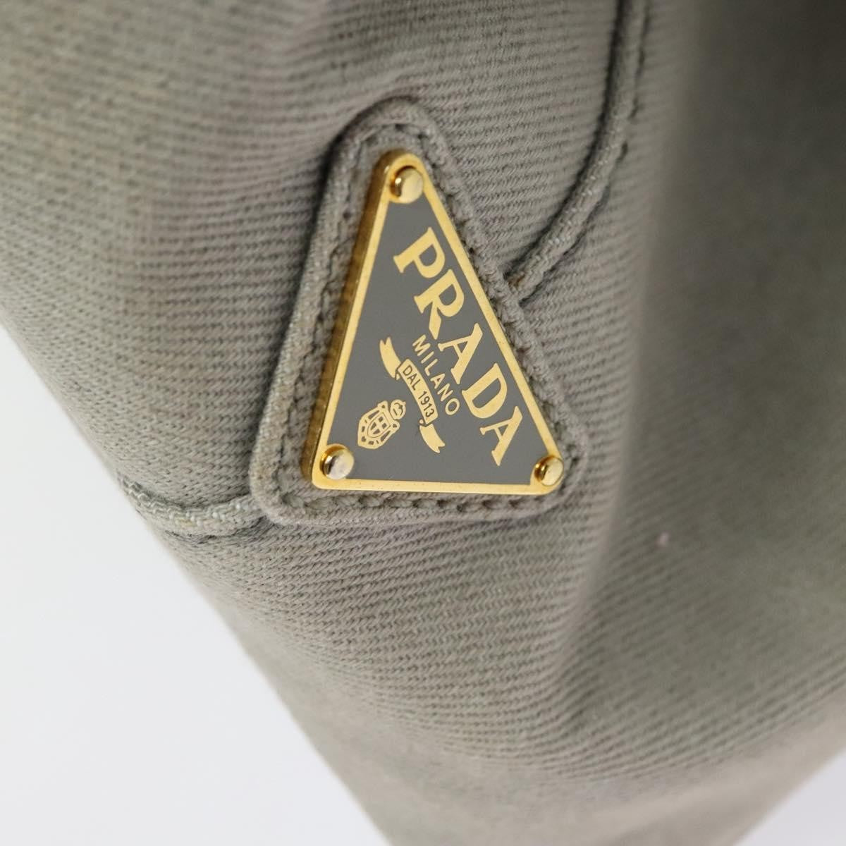 Prada Canapa Tote Canvas Gray Canvas Bag