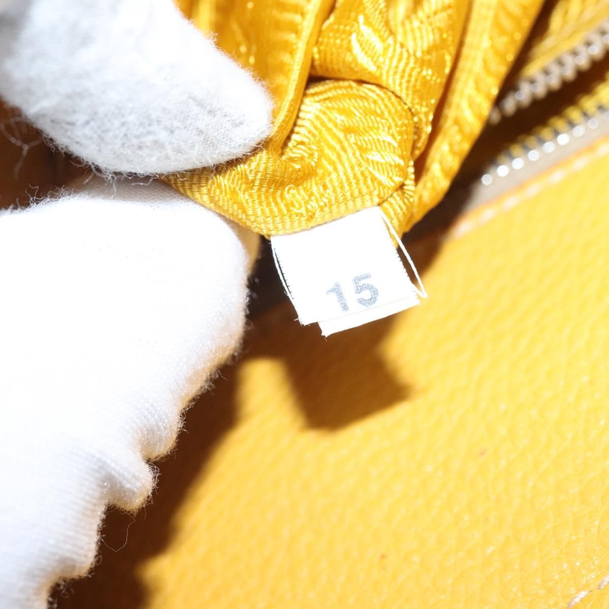 Prada Vintage Handbag Leather Yellow Leather Handbag
