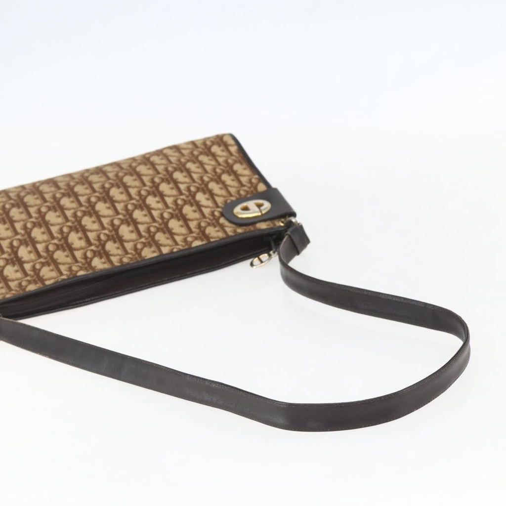 Christian Dior Vintage Cd Trotter Shoulder Bag Canvas Beige Canvas Shoulder Bag Bag (Pre-Owned)