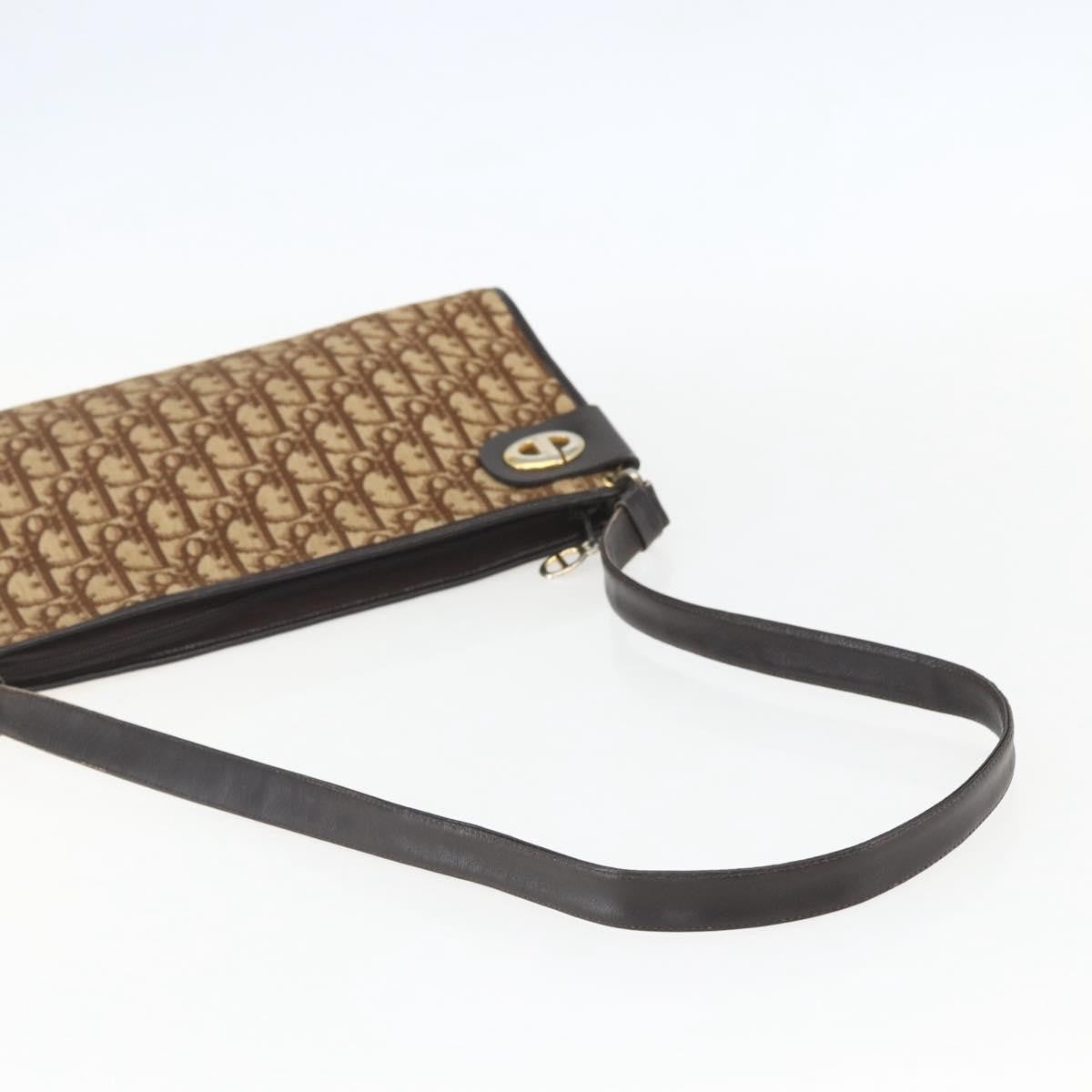Christian Dior Vintage Cd Trotter Shoulder Bag Canvas Beige Canvas Shoulder Bag Bag (Pre-Owned)