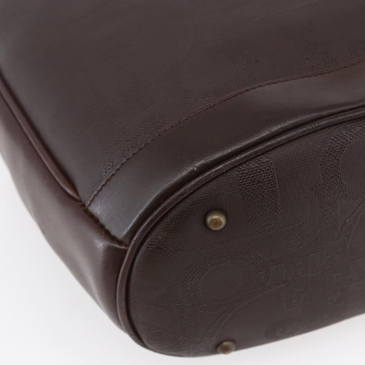 Christian Dior Vintage Trotter Handbag Canvas Brown Pvc Handbag (Pre-Owned)