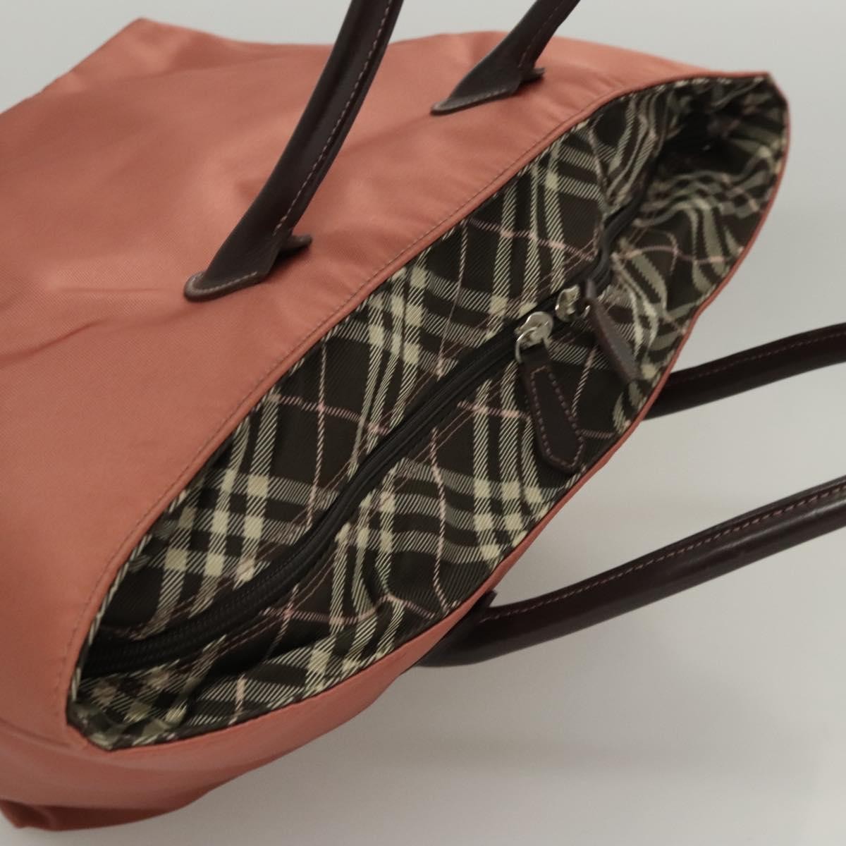 Burberry Nova Check Blue Label Nylon Pink Nylon Handbag