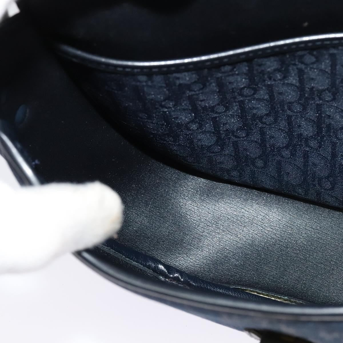 Christian Dior Vintage Trotter Shoulder Bag Canvas Navy Canvas Shoulder Bag Bag (Pre-Owned)