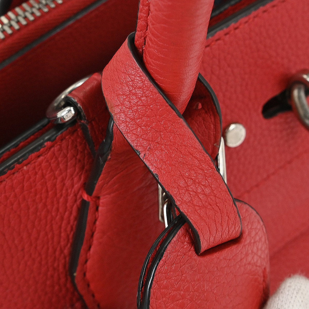 Louis Vuitton City Steamer Handbag Leather Red Leather Tote Bag