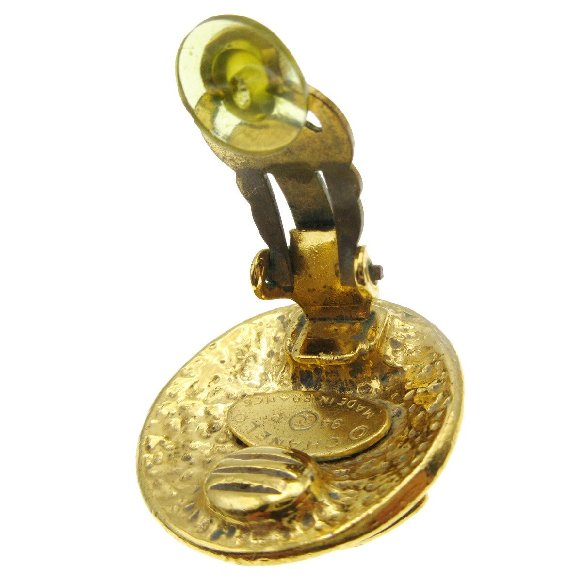 Chanel Cc Button Clip-On Earrings Metal Gold Gold_Plated Earrings Jewelry