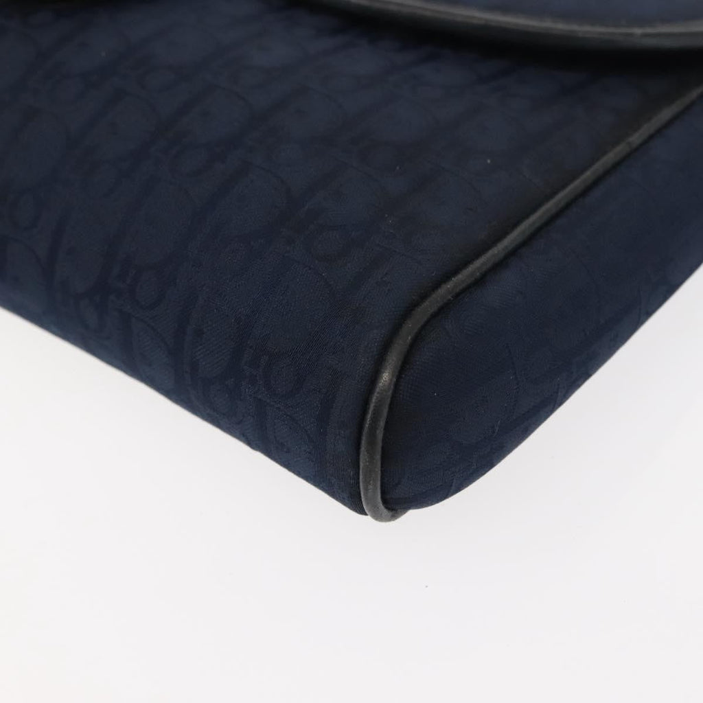 Christian Dior Vintage Trotter Shoulder Bag Canvas Navy Canvas Shoulder Bag Bag (Pre-Owned)