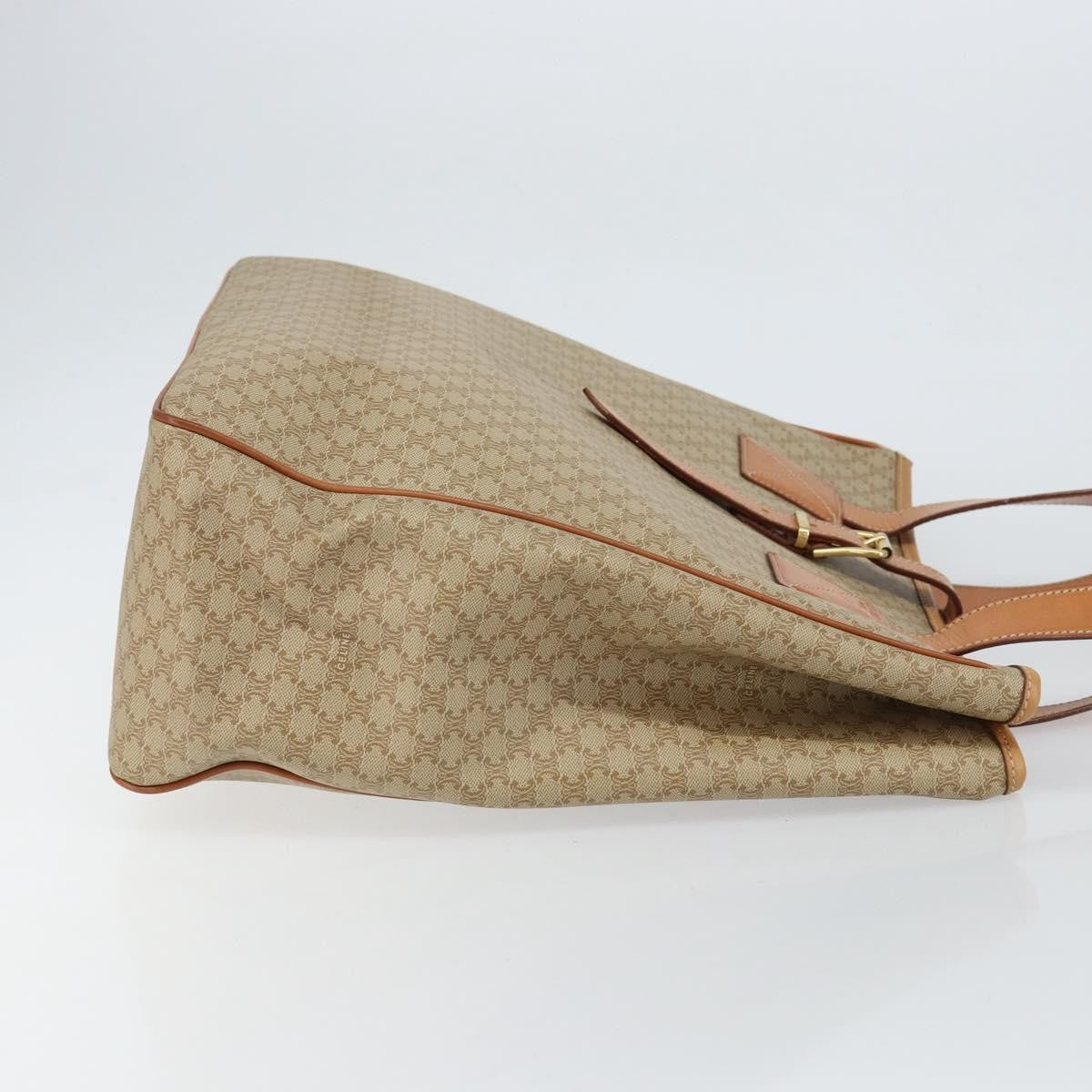 Celine Macadam Shoulder Bag Pvc Leather Beige Canvas Shoulder Bag Bag