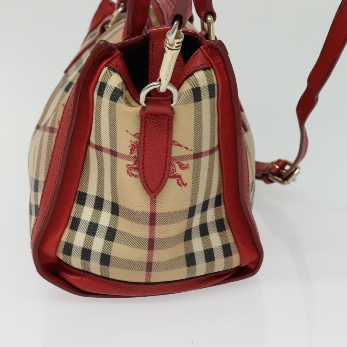 Burberry Pilgrim Satchel Haymarket Coated Canvas Beige Canvas Handbag